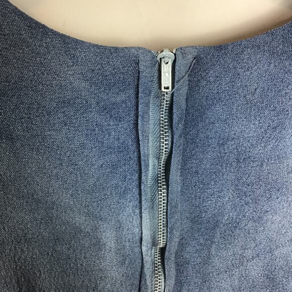 vintage 40's dress with‎ cutouts blue XS - Picture 7 of 9